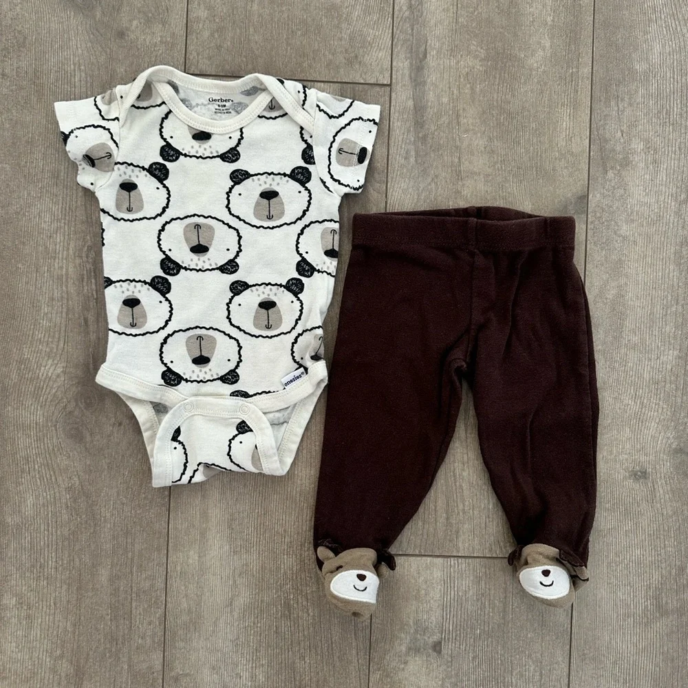 Carter’s baby boy bear matching outfit set 3 months Guc So adorable